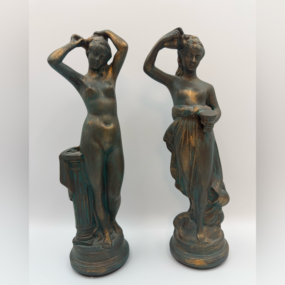 Vintage Bronze Female Sculptures